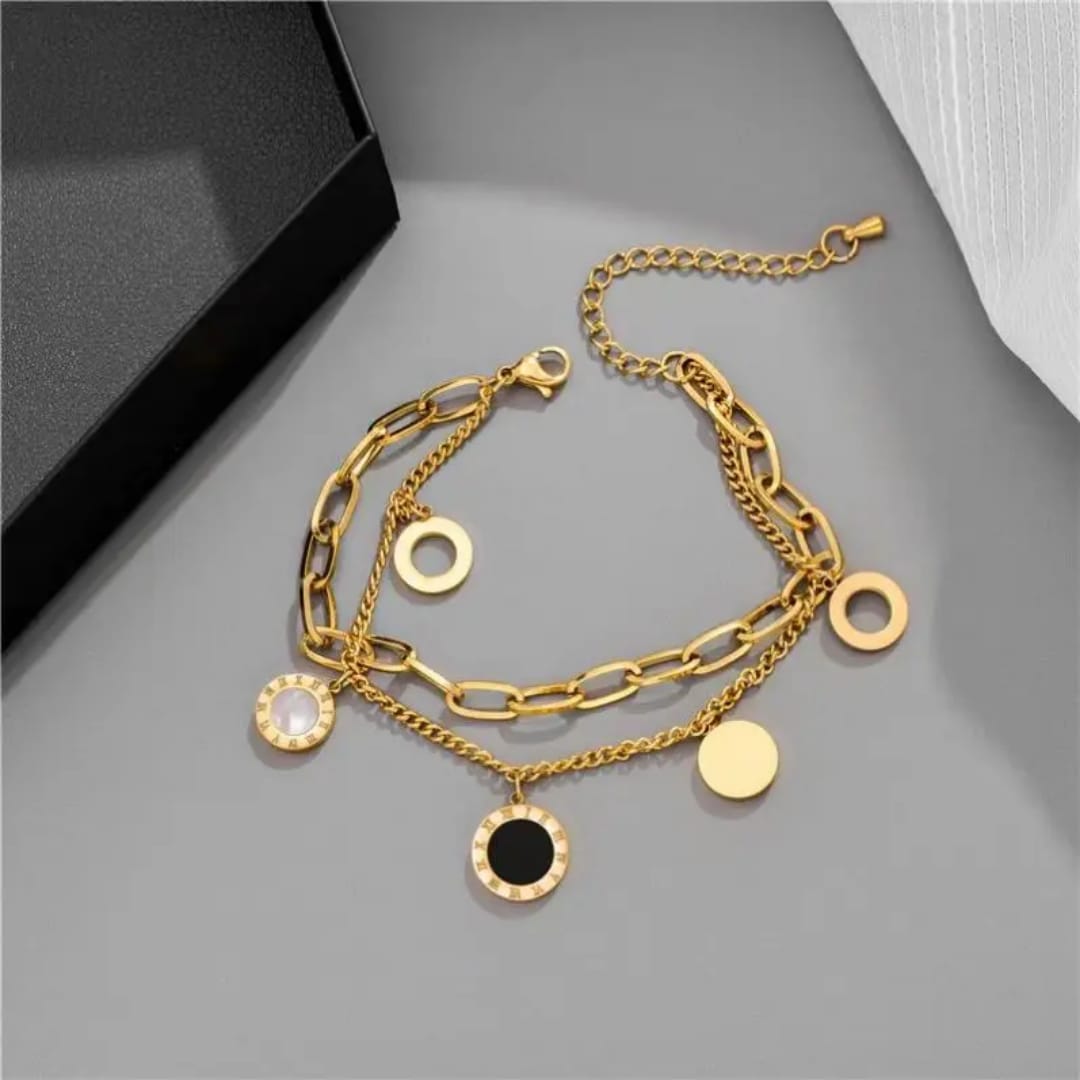 Roman Numeral Layered Bracelet