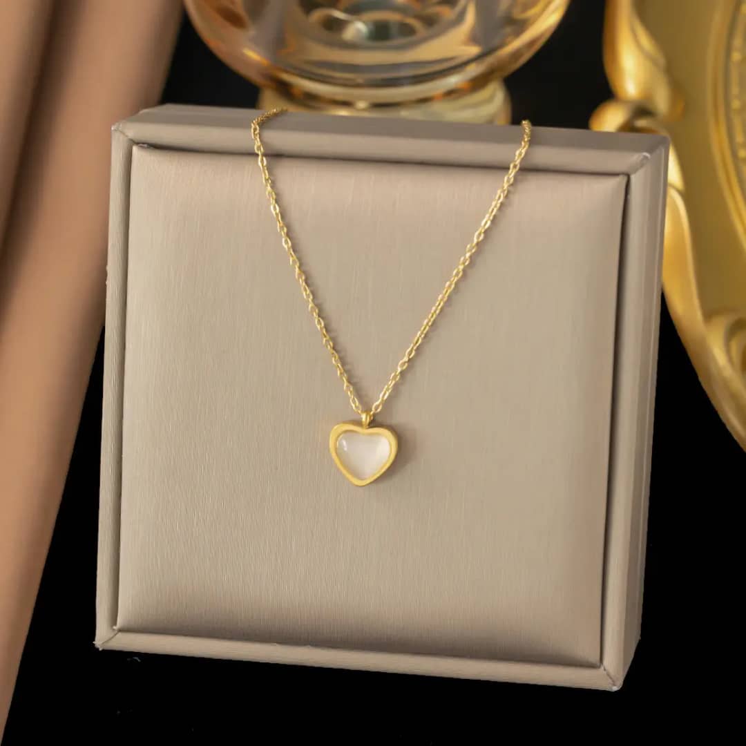 Mother of Pearl Heart Necklace