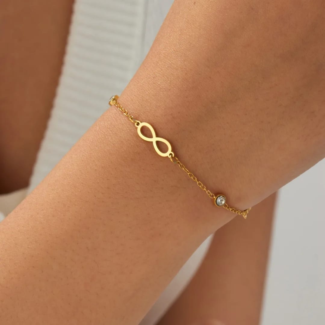 Infinity Crystal Station Bracelet