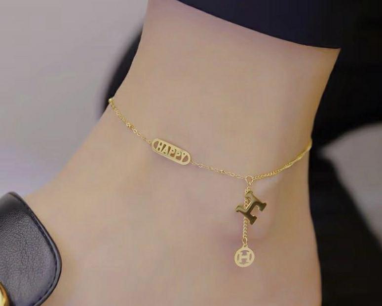 Happy Charm Letter Anklet