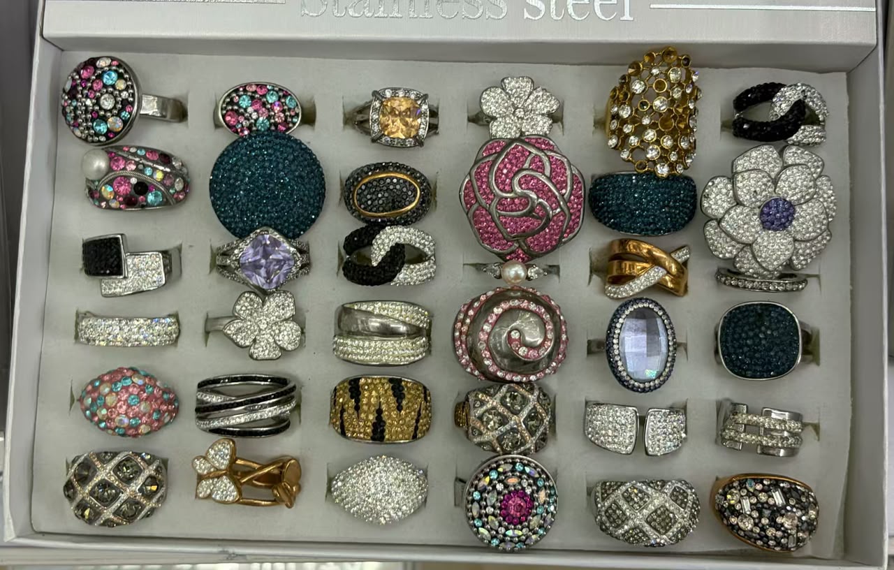 Crystal Gemstone Cocktail Ring