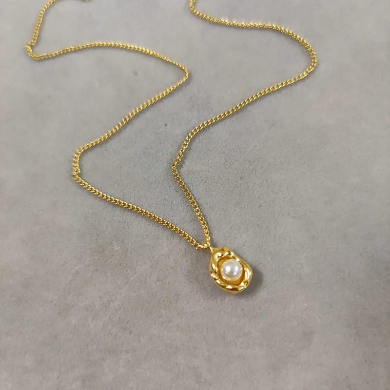 Pearl Nugget Pendant Necklace