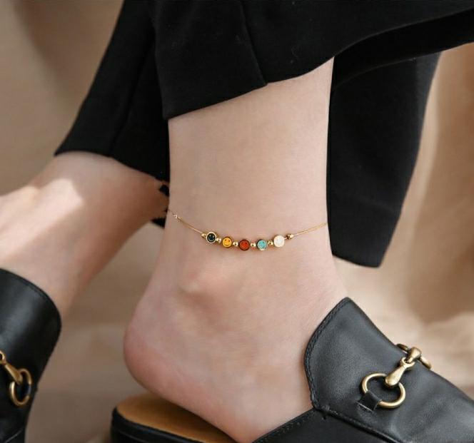 Multi-Gem Station Anklet