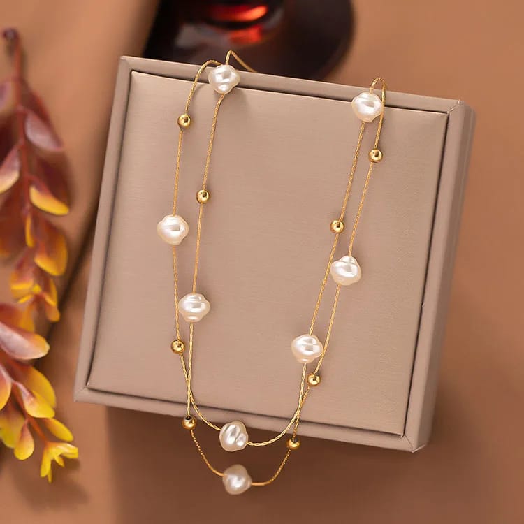 Baroque Pearl Layered Necklace