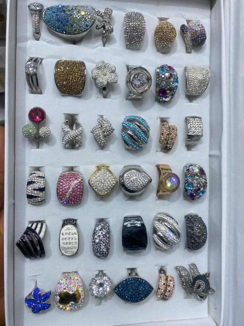 Crystal Pavé Assorted Rings