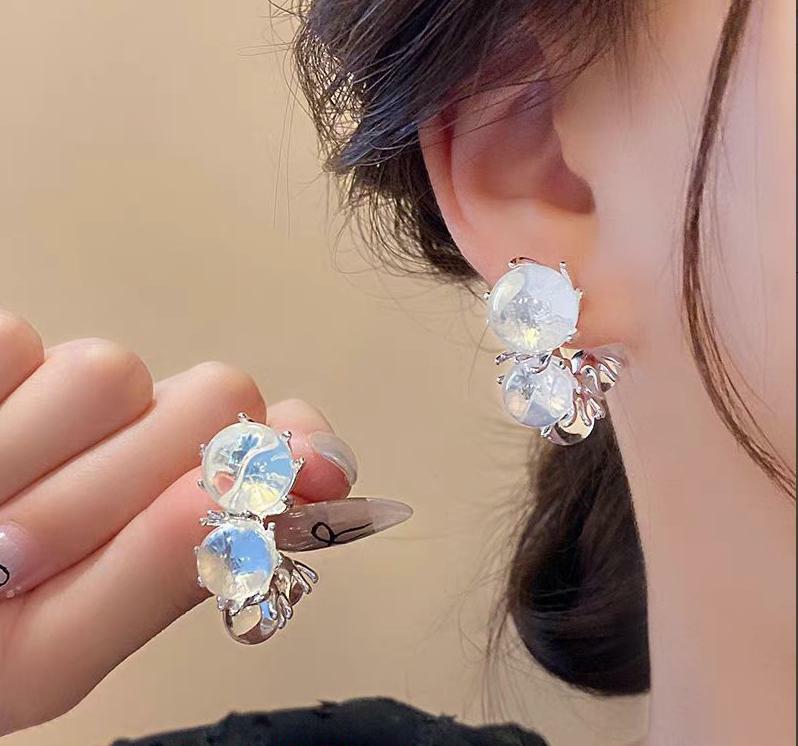 Moonstone Cluster Earrings