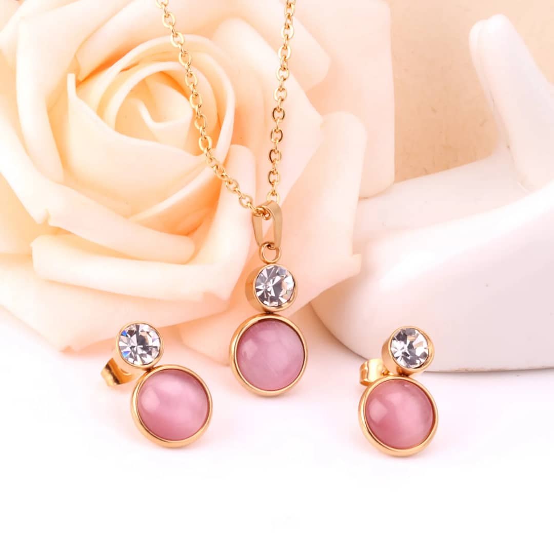 Rose Quartz Crystal Set