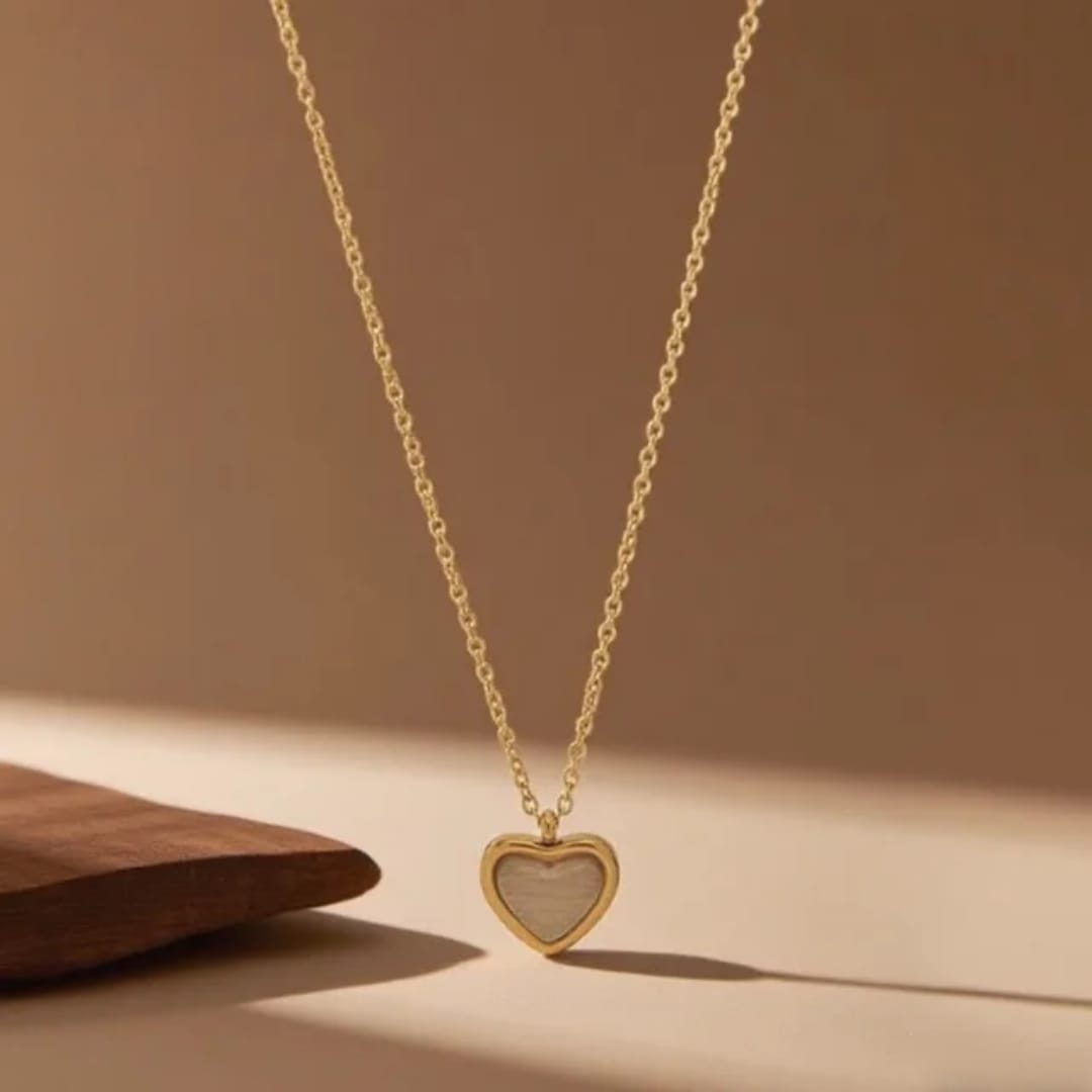 Mother of Pearl Heart Pendant