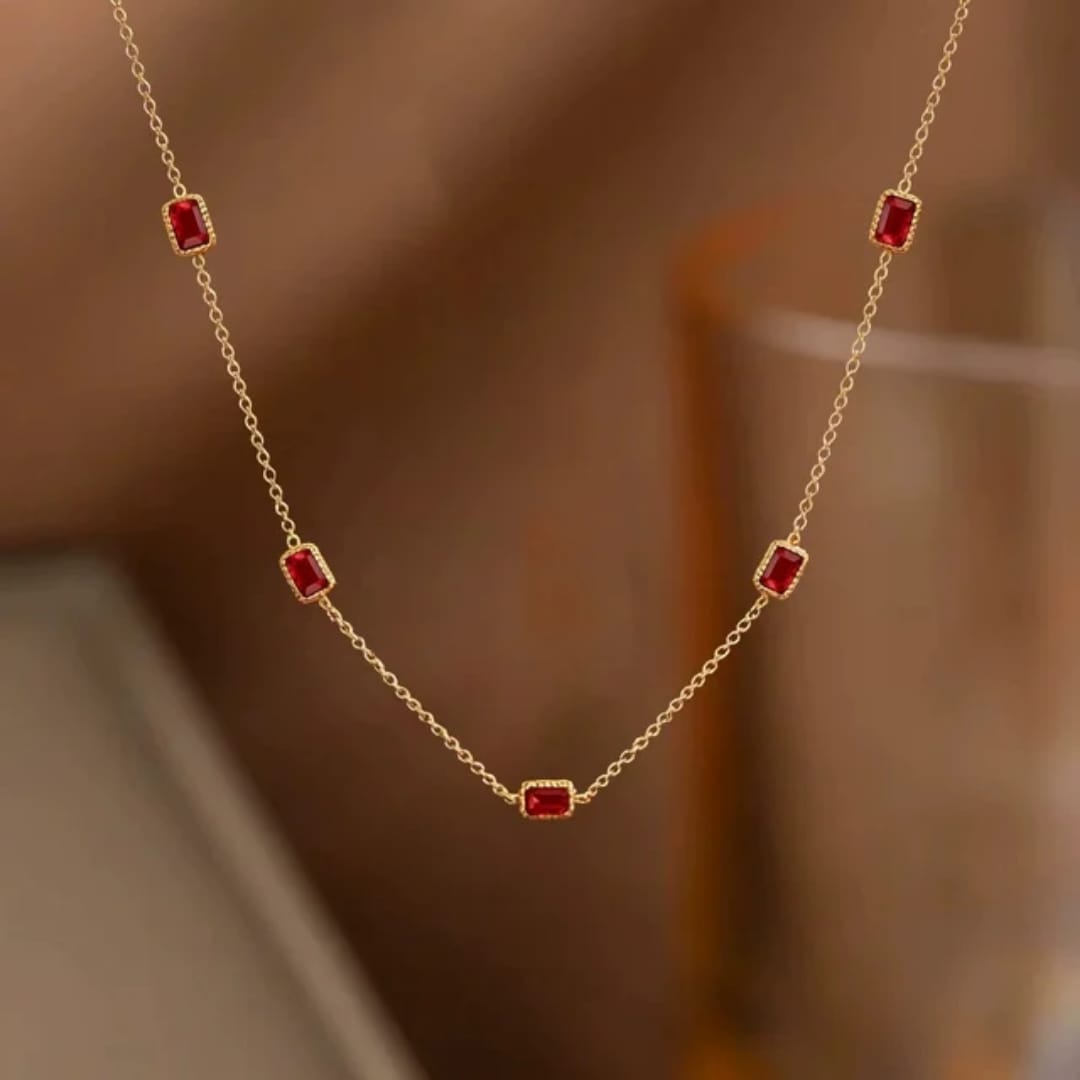 Ruby Station Gold Necklace